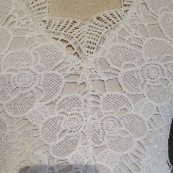 SHEIN White Floral Lace Jumpsuit - Picture 4 of 9